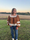 Lace Trim Blouse