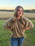 Mocha French Terry T Shirt